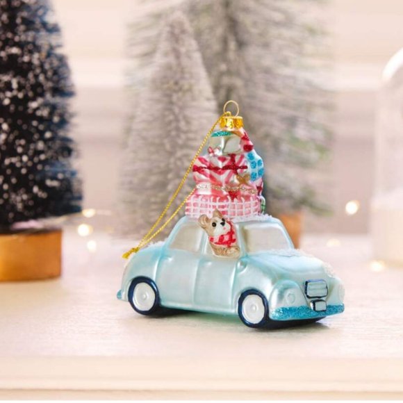 Jillian Harris X CANVAS Christmas Car Ride Glass Ornament NEW - Picture 1 of 11